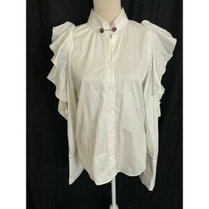 Comme Moi Long Sleeve Button down top blouse